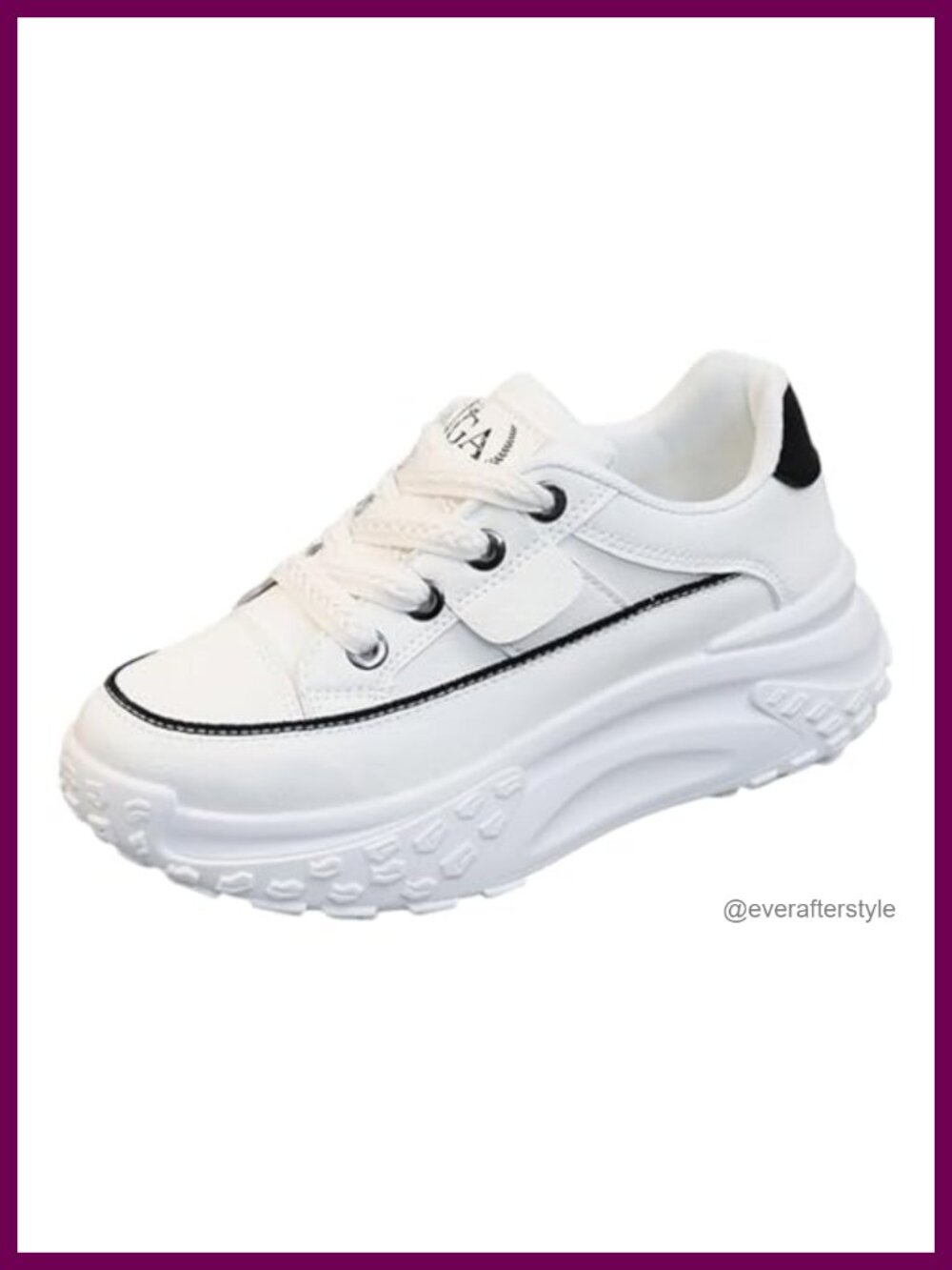 Women's Lightweight Wedge Sneakers Breathable Walking Shoes Lace-Up